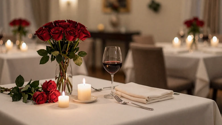 Romantic dinner setting perfect for a first date with a Slavic woman